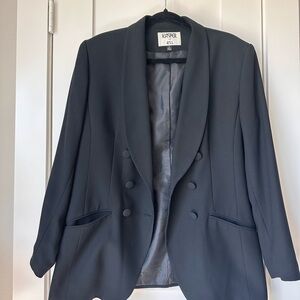Kasper Women's Double-Breasted Black Blazer
